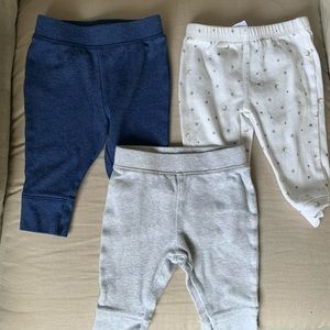 Cute Boys Baby Pants 3 Set Bundle, 6 Months
